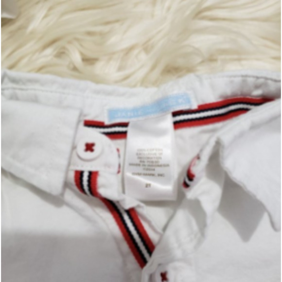 JANIE & JACK white anchor button down polo 2T - Picture 2 of 3